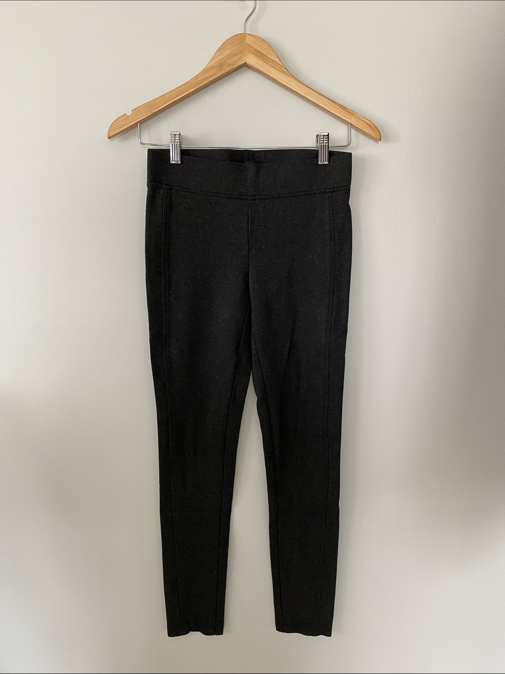 RW&CO. Dark Charcoal Grey Thick Legging Style Stretch Pants Slacks